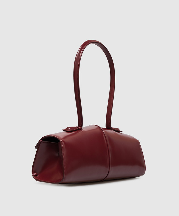 Jil Sander Бордовая кожаная сумка Linea J08ZH0104P9054 изображение 3