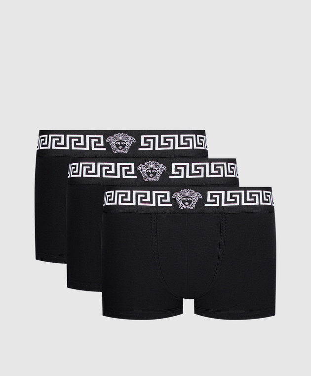 Versace Набор черных трусов-транков Medusa 10249111A17881