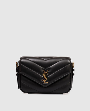 Saint Laurent Черная кожаная сумка кросс-боди LOULOU 873156AAEAX