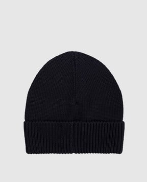 Moncler ENFANT Дитяча синя шапка з логотипом L19513B00006M2861