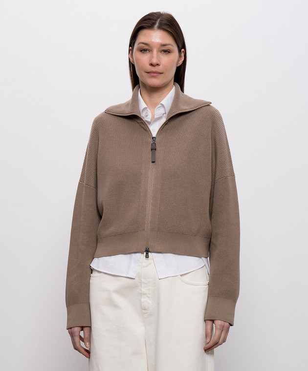 Brunello Cucinelli Коричневый кардиган M19264106P изображение 3