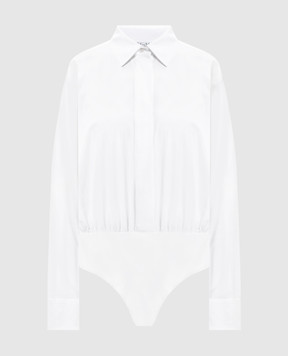 Max Mara Біле боді AERE в стилі сорочки MXMAERE