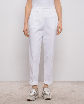 Peserico Білі штани з відворотами A04680T2302481