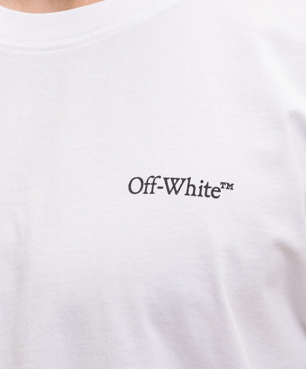 Off-White Біла футболка з емблемою Metal Arrow 44MAA027S26J001 зображення 5