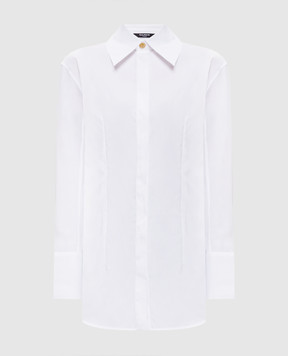 Balmain Белая удлиненная рубашка GF1HS460CG22
