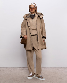 Brunello Cucinelli Бежевая куртка с льном ML5977575P