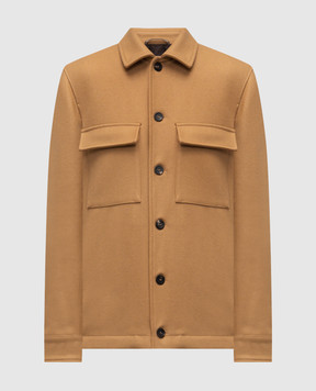 Peserico Коричнева куртка з вовною з логотипом R5225502188