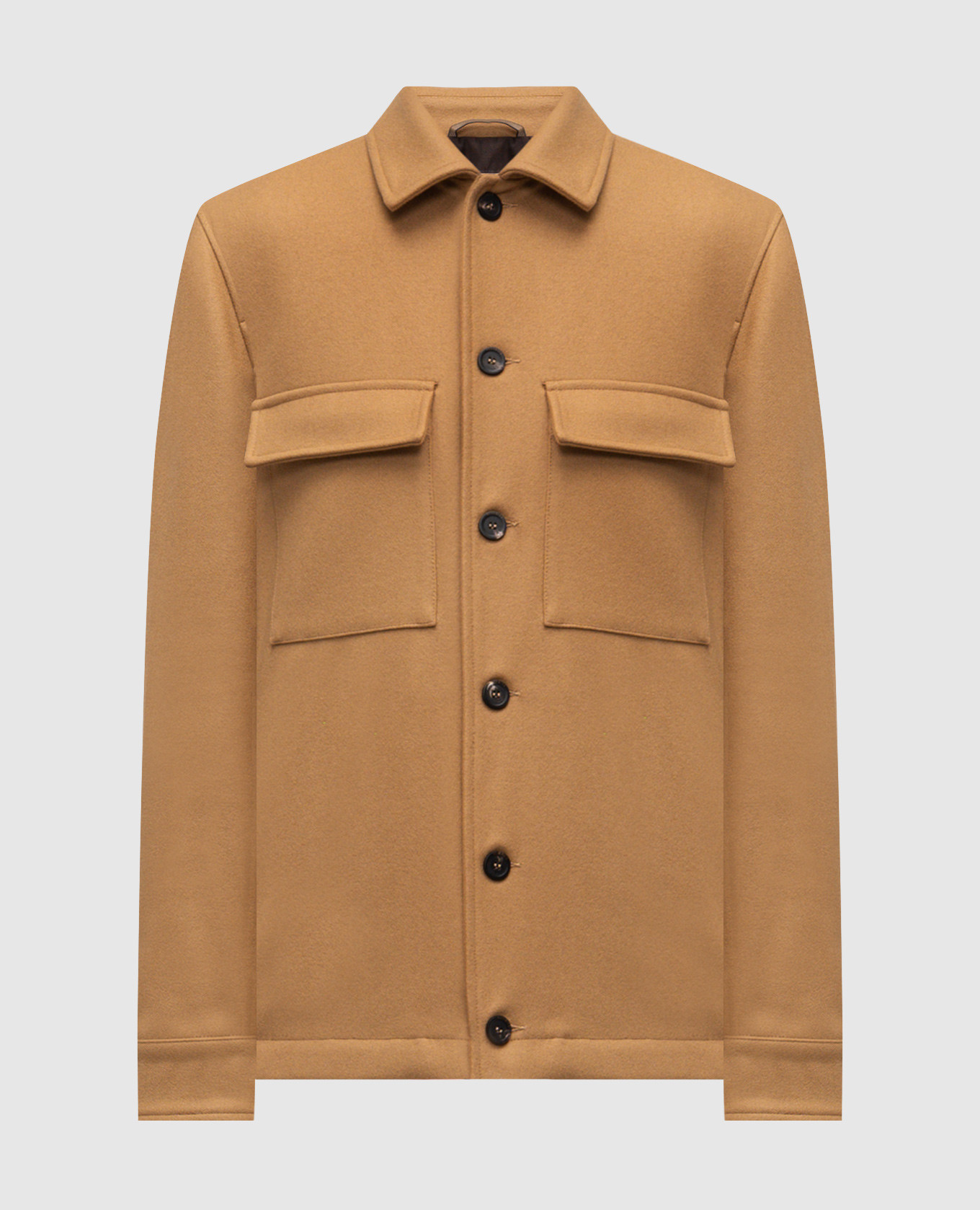 

Коричневая куртка с шерстью с логотипом, Коричневый, Куртки