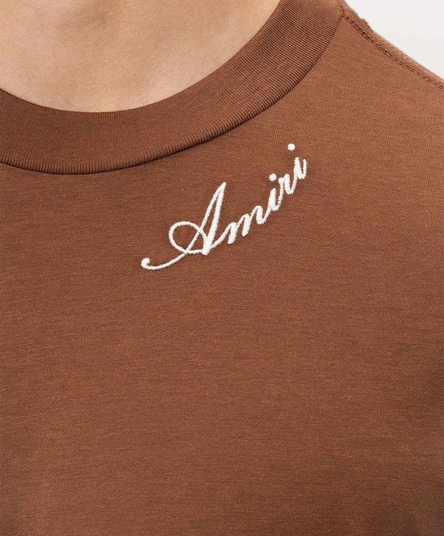 AMIRI Коричнева футболка AMTOJR1164 зображення 4