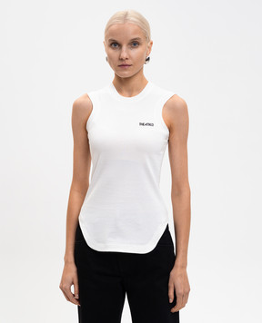 The Attico Белый топ с логотипом 260WCN00003JJJ025AA