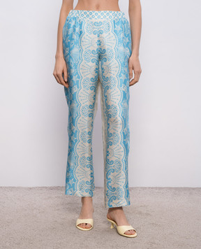 MANTERO 1902 Блакитні штани Doris із шовку 0227A2811T0879N