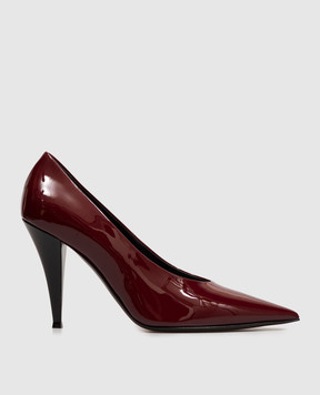 Givenchy Бордові шкіряні лаковані туфлі BE405UE1K6