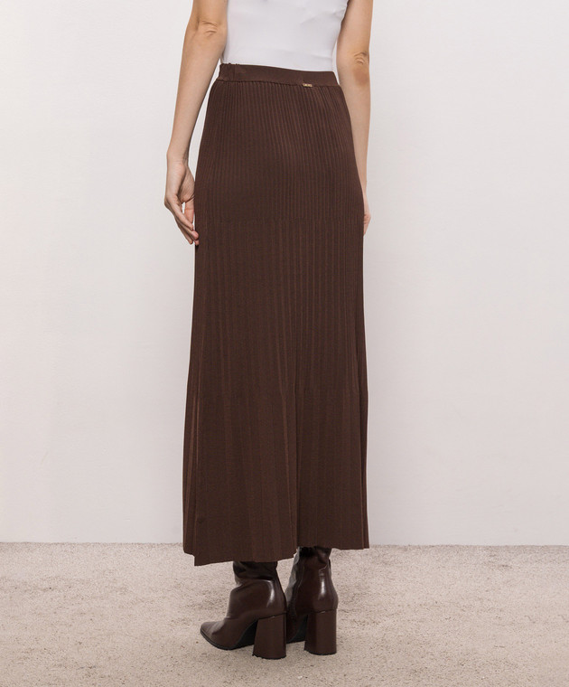 Twinset Коричневая юбка с плёсированием 262TT3452 изображение 4