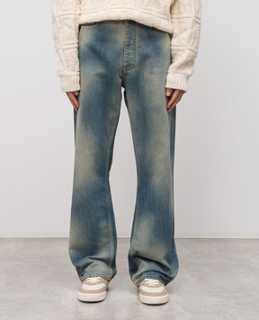 Off-White Голубые джинсы клеш с эффектом потертости 44MYA18WF5D003