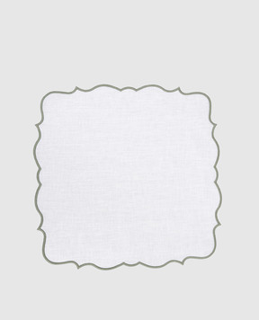 Truffle Bee Белая сервировочная салфетка Versailles из льна LN11C15S1