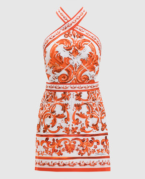 Dolce&Gabbana Біла сукня з відкритою спиною F614TTGDDRD