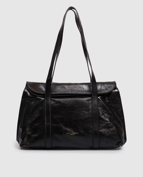 Gianni Chiarini Черная кожаная глянцевая сумка-тоут Marghe BS11981RALPHCM