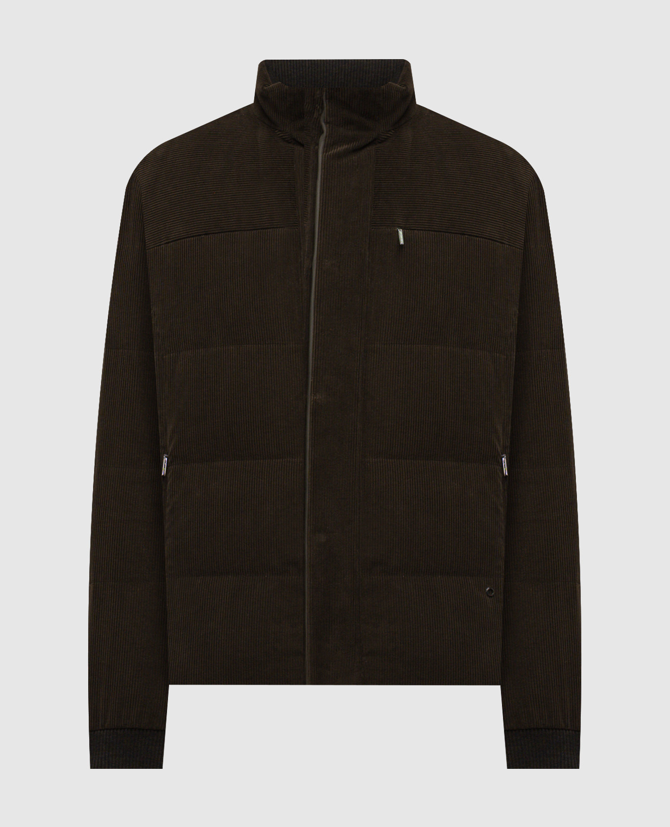 

Вельветовая пуховая куртка цвета хаки, Куртки