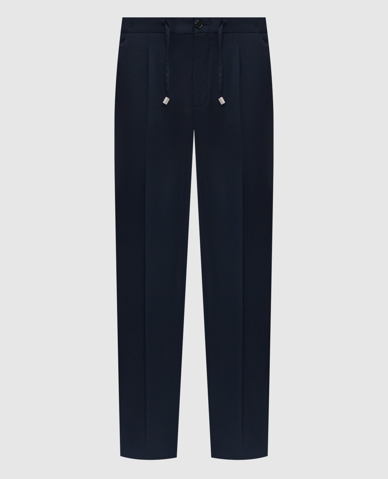 Брюки из шерсти синего цвета