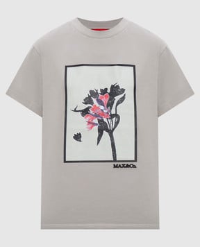 Max & Co Серая футболка Gnuno с принтом MCOOGNUNO