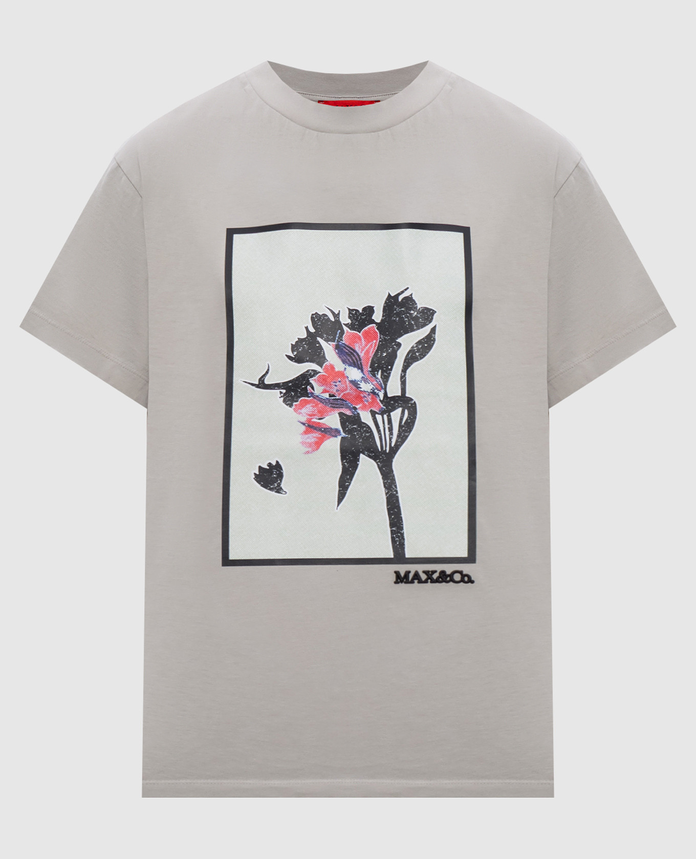 Серая футболка Gnuno с принтом