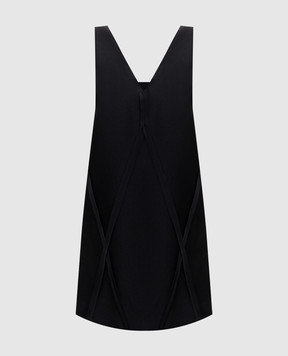 Maison Margiela MM6 Черное платье с геометрической аппликацией S62DD0061M35880