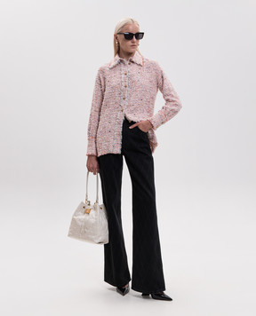 Balmain Чорні джинси з геометричною простібкою HF1MI052DG13