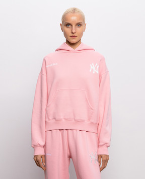 Sporty & Rich Розовое утепленное худи Yankees ST0952018695PI152
