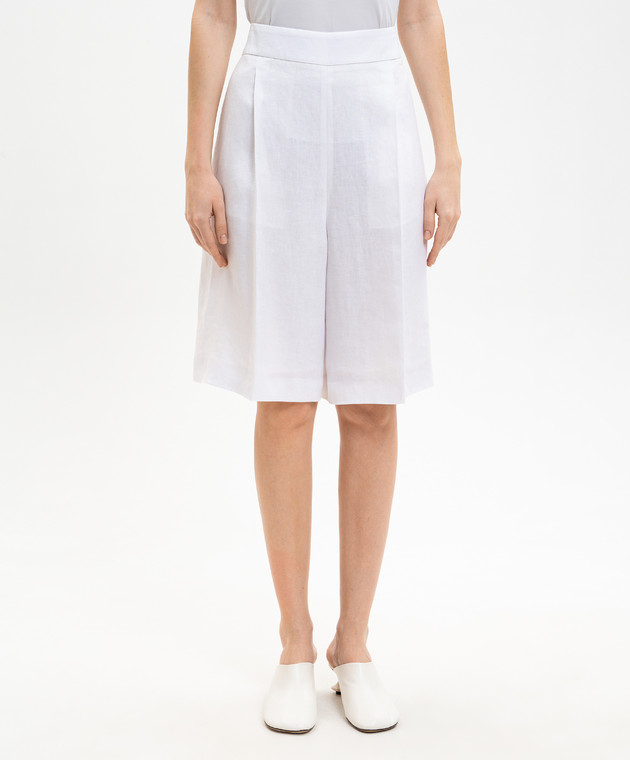 Agnona Белые бермуды из льна T81103XU3049 изображение 2