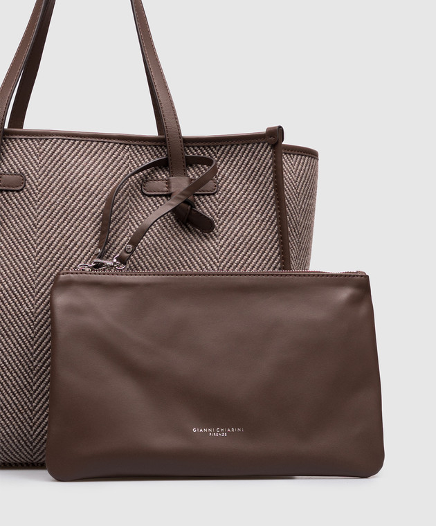 Gianni Chiarini Коричневые сумки Marcella в узор BS6850COMMSPIGA изображение 5