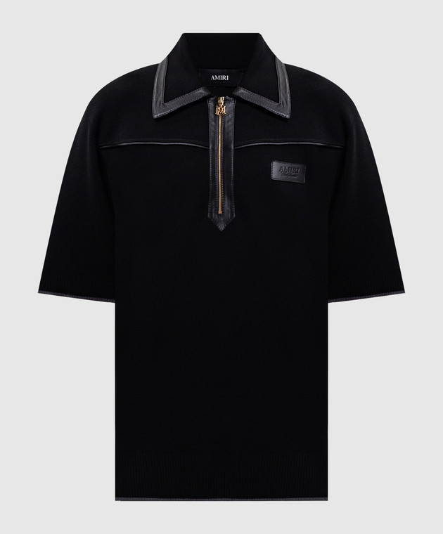 AMIRI Черное поло из шерсти AM426KN024