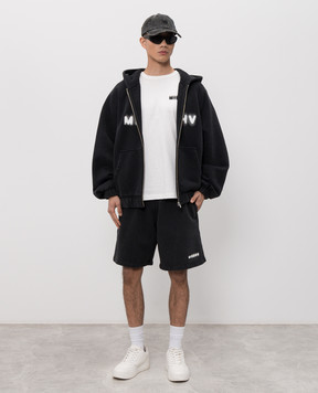 Misbhv Чорні шорти з принтом логотипа 230M353