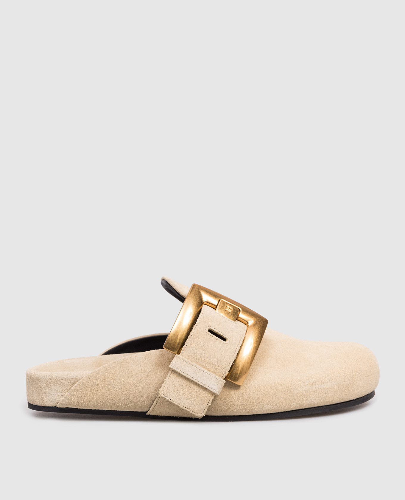 

Бежевые мюли замшевые PB, Бежевый, Мюли