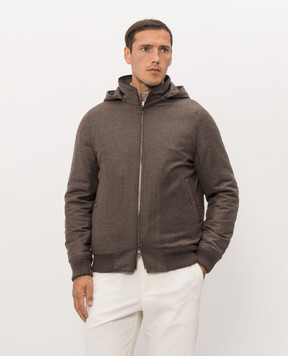 Cashmere&Whiskey Коричнева куртка з вовни і кашеміру 7400855211