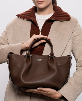 Max Mara Weekend Коричневая кожаная сумка-тоут ADRITTO WKADRITTO