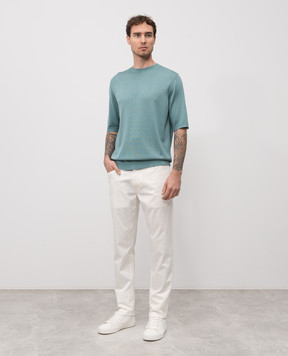 ISAIA Белые брюки с патчем PNT005XP871