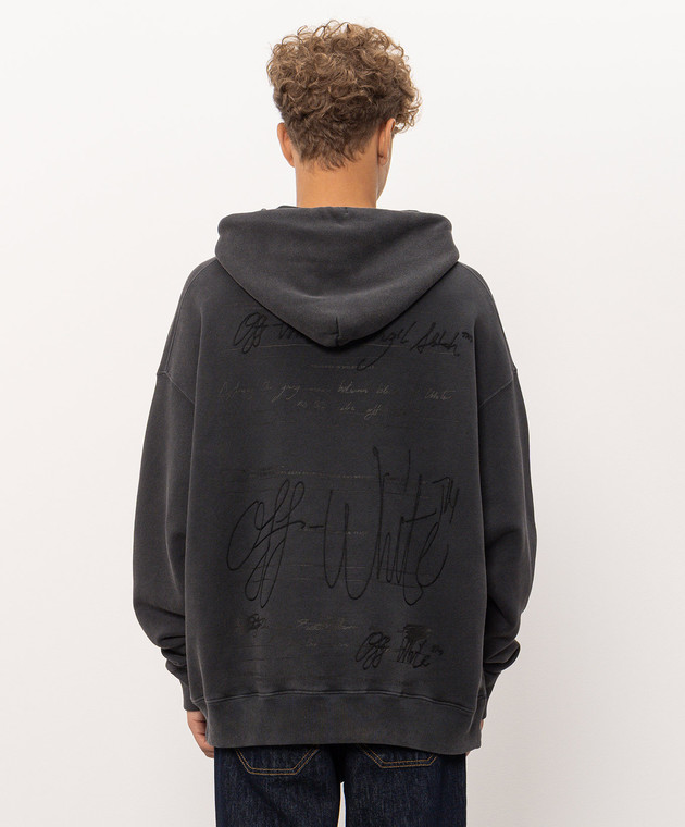 Off-White Серые худи 44MBB085F26F00C изображение 4