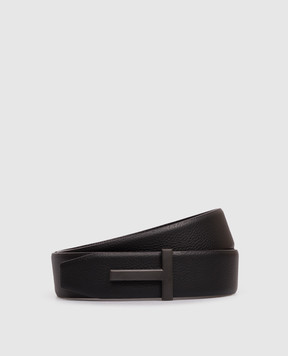 Tom Ford Черный кожаный ремень с матовой пряжкой TB178LCL236L
