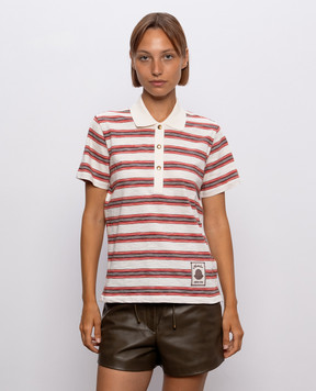 Moncler Поло в полоску цвета айвори L20938A0000189BHX