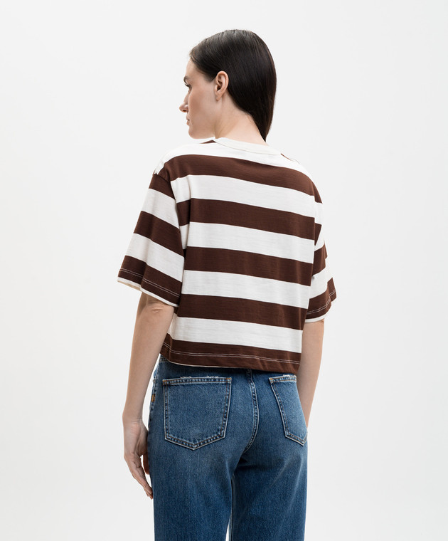 Solotre Футболка в полоску M1AB0056 изображение 4