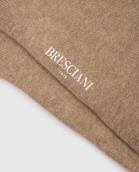 Bresciani Бежевые носки с геометрическим узором MC014IN0014BR