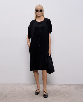 Y`S Yamamoto Чорна сукня вільного крою YQD03500