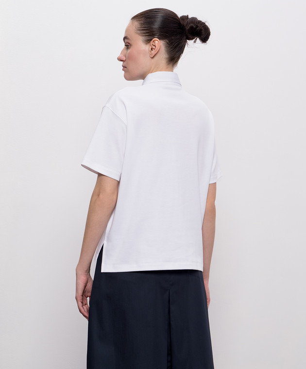 MooRER Белое поло CHIANA CHIANAJTO изображение 4