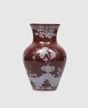 Ginori 1735 Коричневая фарфоровая ваза MING 016RG02FG6132LX0250