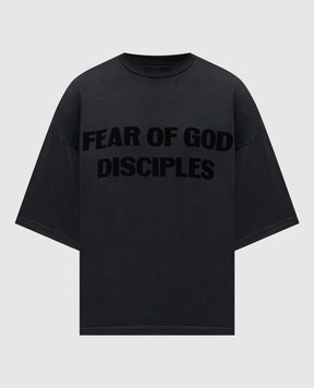 Fear of God Чорна футболка Power 25 з фактурним логотипом FG25FW1010305HWJ