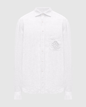 Stefano Ricci Белая рубашка из льна MC008163BX2922