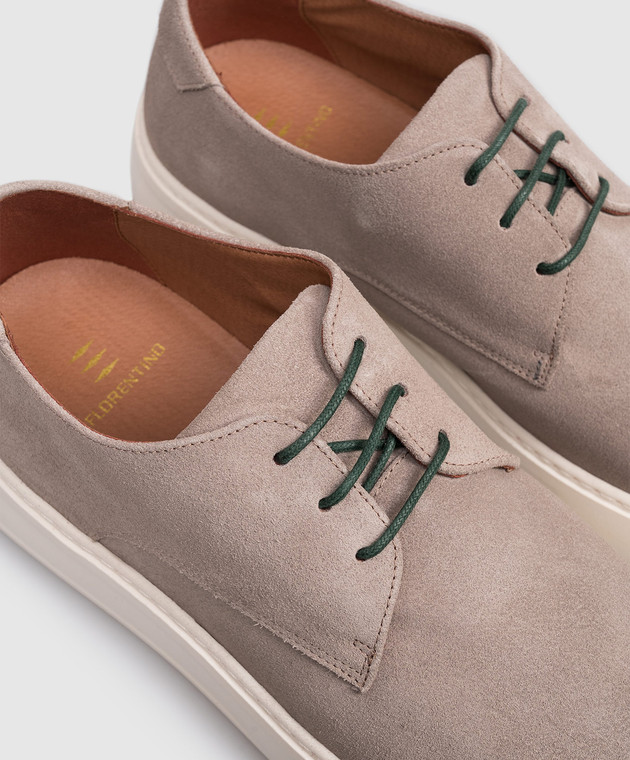 Florentino Бежеві замшеві дербі 126276610105 зображення 5