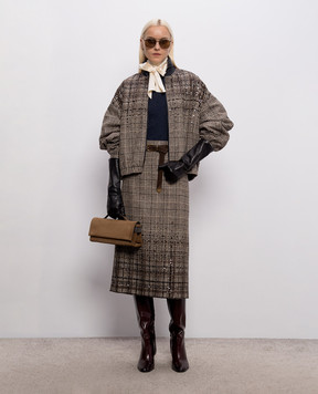 Brunello Cucinelli Куртка в клетку с пайетками MG5577625P