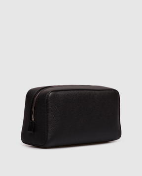 Tom Ford Черный кожаный несесер с принтом логотипа Y0356LCL213S