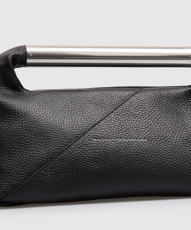 Maison Margiela MM6 Черная кожаная сумка с гравировкой логотипа SB6WD0046P9068 изображение 4